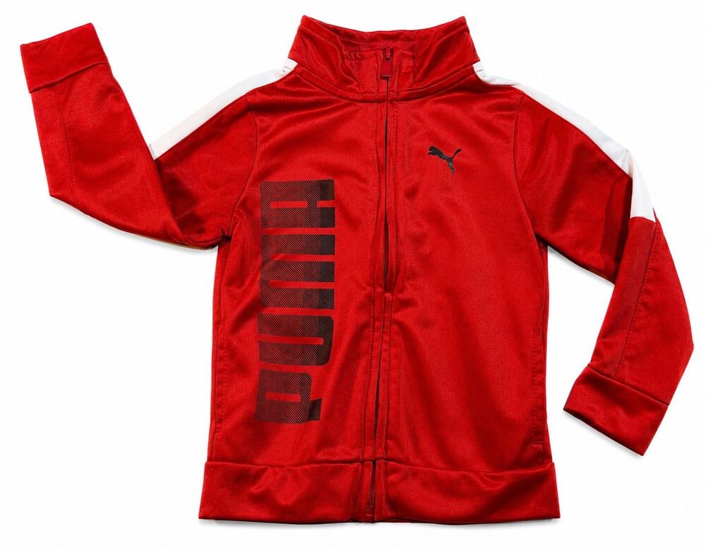 Puma Toddler Boys Red Full Zip Track Jacket Size 2T Athletic Zip Up
